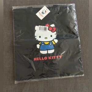 Hello Kitty Black Reusable Canvas Tote NWT